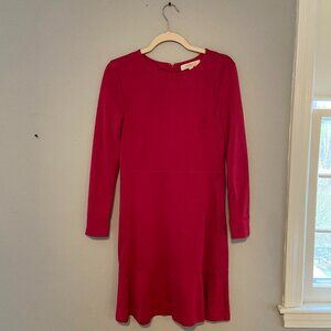 Pink knit long sleeve Loft dress Size 6